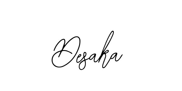 Use a signature maker to create a handwritten signature online. With this signature software, you can design (Bearetta-2O07w) your own signature for name Desaka. Desaka signature style 12 images and pictures png