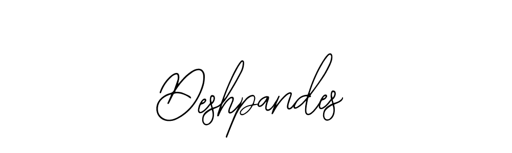 The best way (Bearetta-2O07w) to make a short signature is to pick only two or three words in your name. The name Deshpandes include a total of six letters. For converting this name. Deshpandes signature style 12 images and pictures png