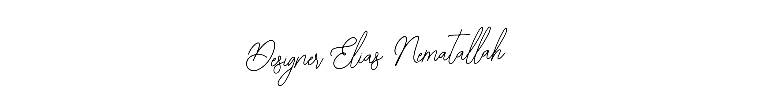 Also we have Designer Elias Nematallah name is the best signature style. Create professional handwritten signature collection using Bearetta-2O07w autograph style. Designer Elias Nematallah signature style 12 images and pictures png