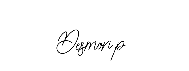 Use a signature maker to create a handwritten signature online. With this signature software, you can design (Bearetta-2O07w) your own signature for name Desmon.p. Desmon.p signature style 12 images and pictures png