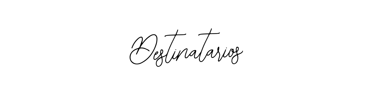 You should practise on your own different ways (Bearetta-2O07w) to write your name (Destinatarios) in signature. don't let someone else do it for you. Destinatarios signature style 12 images and pictures png