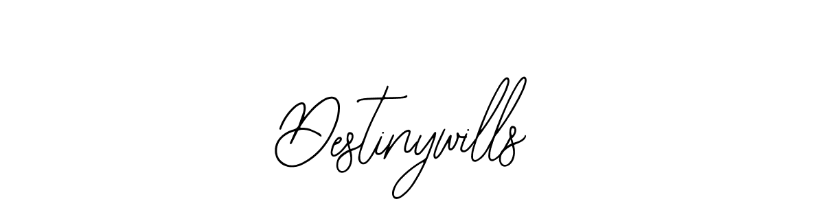 Design your own signature with our free online signature maker. With this signature software, you can create a handwritten (Bearetta-2O07w) signature for name Destinywills. Destinywills signature style 12 images and pictures png
