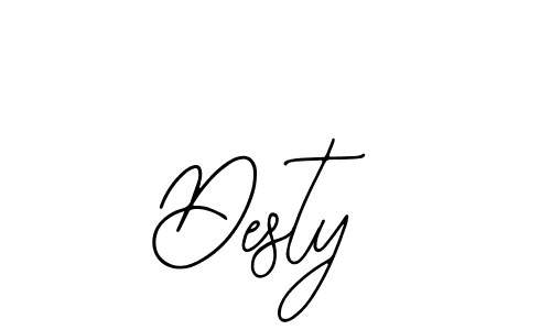 Design your own signature with our free online signature maker. With this signature software, you can create a handwritten (Bearetta-2O07w) signature for name Desty. Desty signature style 12 images and pictures png