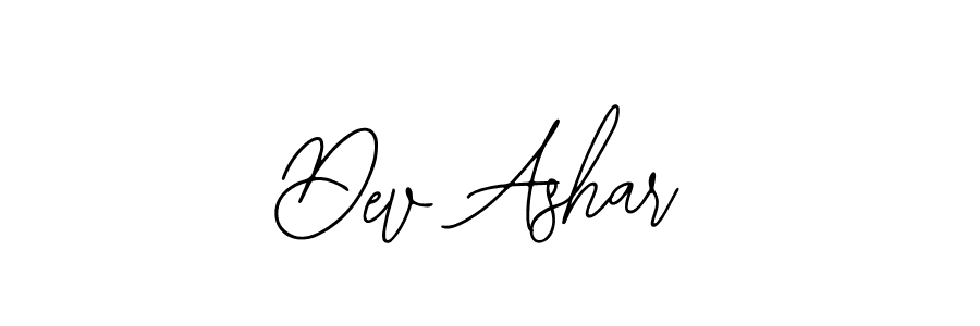 You should practise on your own different ways (Bearetta-2O07w) to write your name (Dev Ashar) in signature. don't let someone else do it for you. Dev Ashar signature style 12 images and pictures png