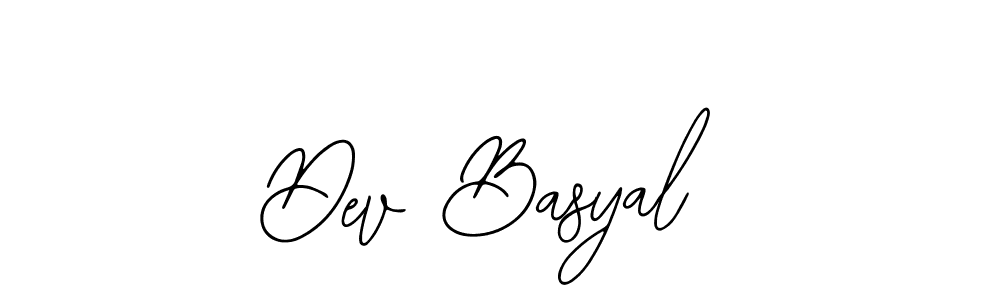 You should practise on your own different ways (Bearetta-2O07w) to write your name (Dev Basyal) in signature. don't let someone else do it for you. Dev Basyal signature style 12 images and pictures png