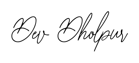 Personalize your online presence with Dev Dholpur signature rendered in elegant Bearetta-2O07w font. Great for website footers and blogs. Dev Dholpur signature style 12 images and pictures png