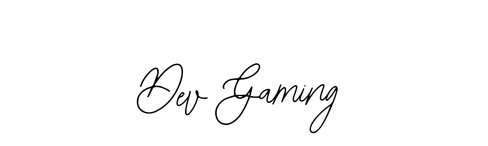 How to make Dev Gaming name signature. Use Bearetta-2O07w style for creating short signs online. This is the latest handwritten sign. Dev Gaming signature style 12 images and pictures png