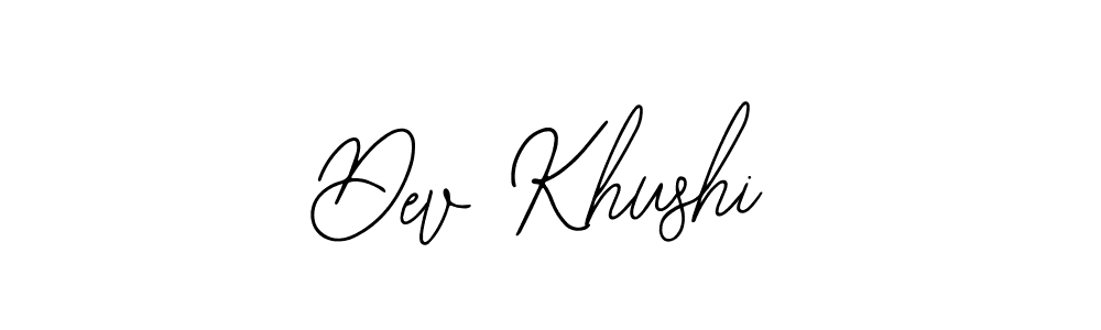 The best way (Bearetta-2O07w) to make a short signature is to pick only two or three words in your name. The name Dev Khushi include a total of six letters. For converting this name. Dev Khushi signature style 12 images and pictures png