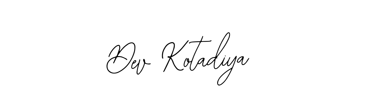 Use a signature maker to create a handwritten signature online. With this signature software, you can design (Bearetta-2O07w) your own signature for name Dev Kotadiya. Dev Kotadiya signature style 12 images and pictures png