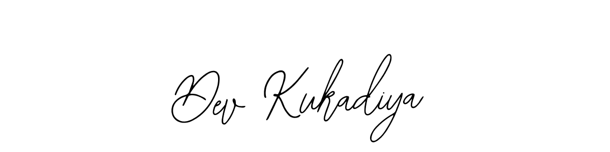 You should practise on your own different ways (Bearetta-2O07w) to write your name (Dev Kukadiya) in signature. don't let someone else do it for you. Dev Kukadiya signature style 12 images and pictures png