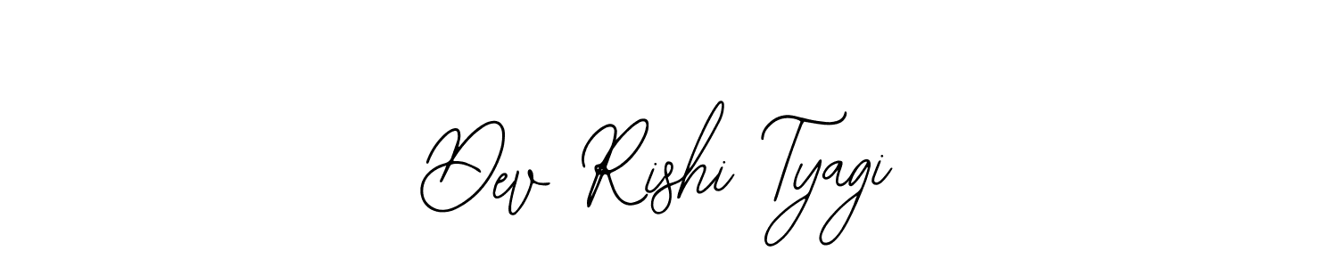 How to make Dev Rishi Tyagi name signature. Use Bearetta-2O07w style for creating short signs online. This is the latest handwritten sign. Dev Rishi Tyagi signature style 12 images and pictures png