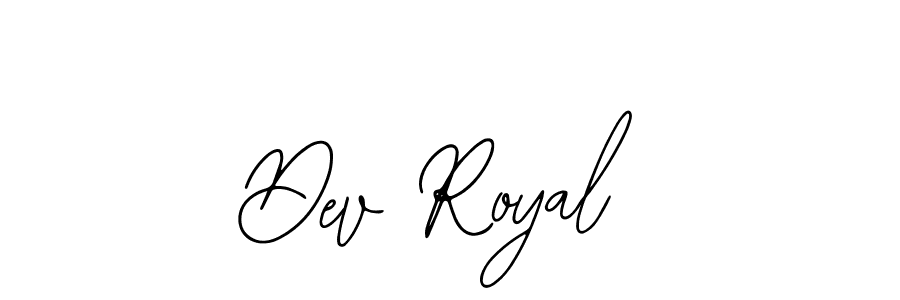 How to make Dev Royal name signature. Use Bearetta-2O07w style for creating short signs online. This is the latest handwritten sign. Dev Royal signature style 12 images and pictures png