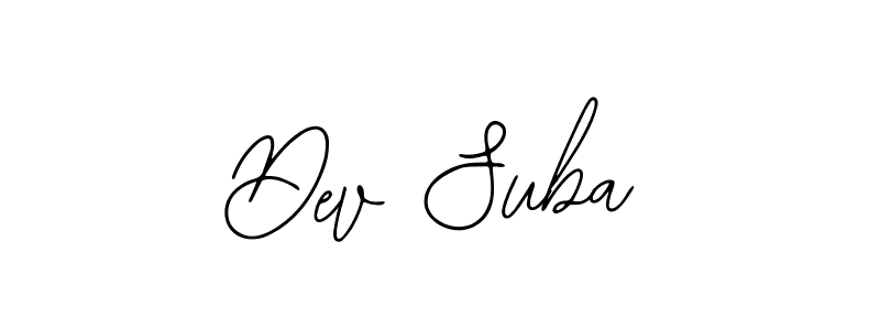 The best way (Bearetta-2O07w) to make a short signature is to pick only two or three words in your name. The name Dev Suba include a total of six letters. For converting this name. Dev Suba signature style 12 images and pictures png