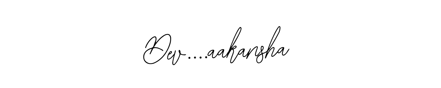 How to make Dev....aakansha name signature. Use Bearetta-2O07w style for creating short signs online. This is the latest handwritten sign. Dev....aakansha signature style 12 images and pictures png