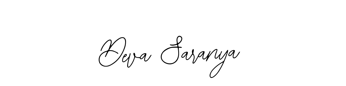 You should practise on your own different ways (Bearetta-2O07w) to write your name (Deva Saranya) in signature. don't let someone else do it for you. Deva Saranya signature style 12 images and pictures png