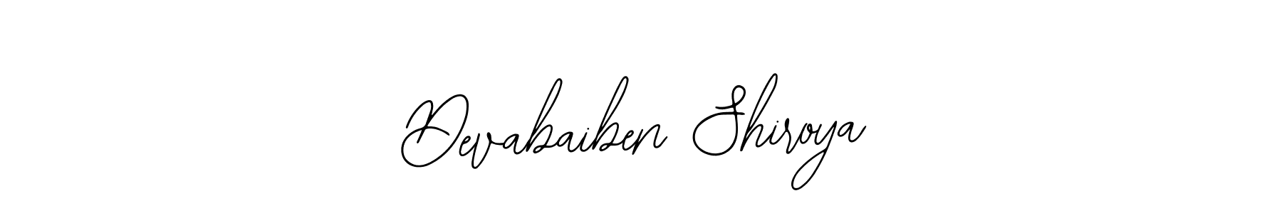 Also You can easily find your signature by using the search form. We will create Devabaiben Shiroya name handwritten signature images for you free of cost using Bearetta-2O07w sign style. Devabaiben Shiroya signature style 12 images and pictures png
