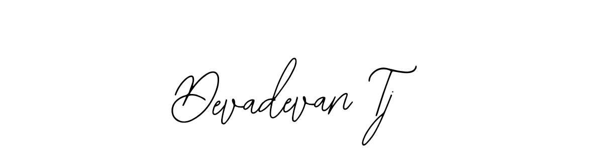 How to make Devadevan Tj name signature. Use Bearetta-2O07w style for creating short signs online. This is the latest handwritten sign. Devadevan Tj signature style 12 images and pictures png