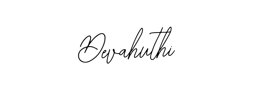 How to make Devahuthi name signature. Use Bearetta-2O07w style for creating short signs online. This is the latest handwritten sign. Devahuthi signature style 12 images and pictures png
