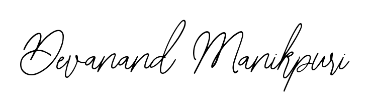 Master the art of signing with Devanand Manikpuri written in fluent Bearetta-2O07w script. A great template to practice and refine your handwriting. Devanand Manikpuri signature style 12 images and pictures png