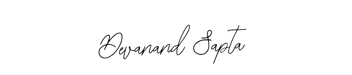 How to make Devanand Sapta name signature. Use Bearetta-2O07w style for creating short signs online. This is the latest handwritten sign. Devanand Sapta signature style 12 images and pictures png