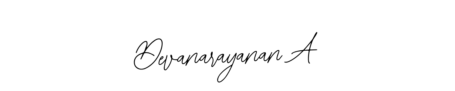 Also You can easily find your signature by using the search form. We will create Devanarayanan A name handwritten signature images for you free of cost using Bearetta-2O07w sign style. Devanarayanan A signature style 12 images and pictures png