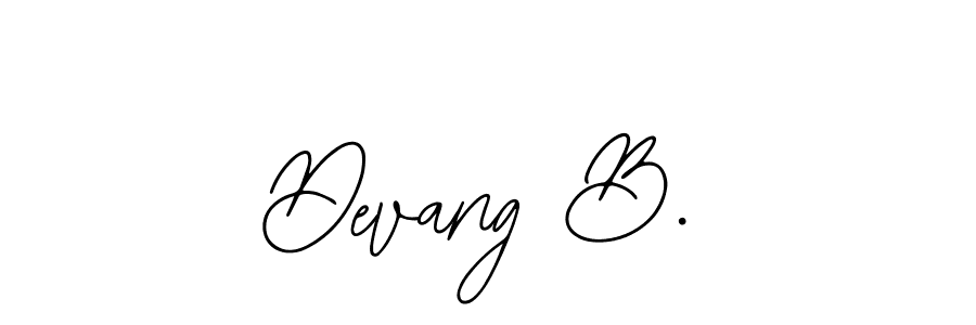 Make a beautiful signature design for name Devang B.. With this signature (Bearetta-2O07w) style, you can create a handwritten signature for free. Devang B. signature style 12 images and pictures png