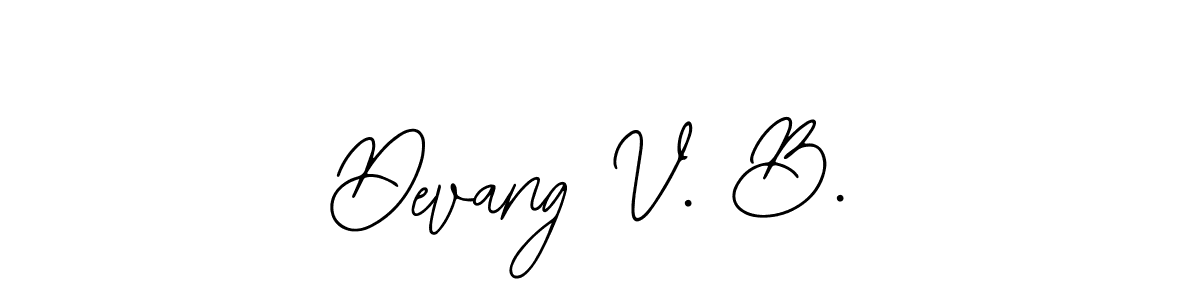 Use a signature maker to create a handwritten signature online. With this signature software, you can design (Bearetta-2O07w) your own signature for name Devang V. B.. Devang V. B. signature style 12 images and pictures png