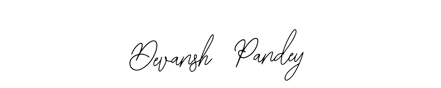 Also You can easily find your signature by using the search form. We will create Devansh  Pandey name handwritten signature images for you free of cost using Bearetta-2O07w sign style. Devansh  Pandey signature style 12 images and pictures png