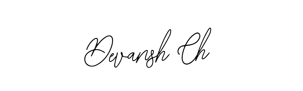 Make a beautiful signature design for name Devansh Ch. With this signature (Bearetta-2O07w) style, you can create a handwritten signature for free. Devansh Ch signature style 12 images and pictures png