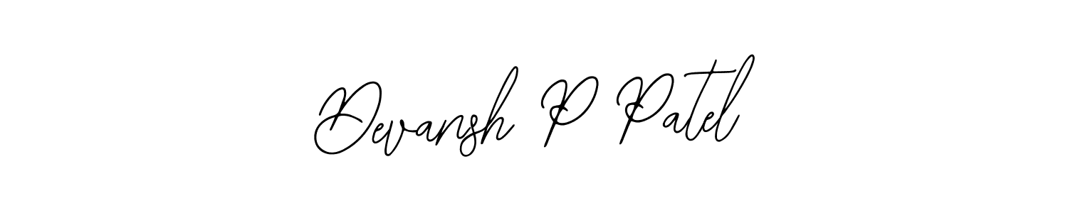 Make a beautiful signature design for name Devansh P Patel. With this signature (Bearetta-2O07w) style, you can create a handwritten signature for free. Devansh P Patel signature style 12 images and pictures png