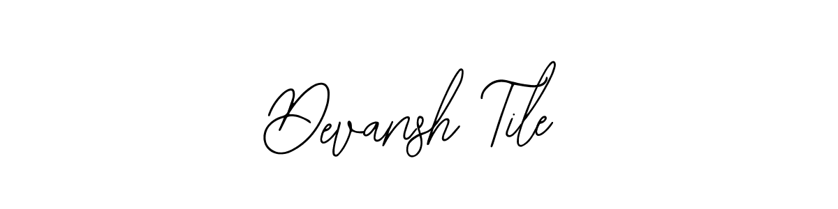 Make a beautiful signature design for name Devansh Tile. With this signature (Bearetta-2O07w) style, you can create a handwritten signature for free. Devansh Tile signature style 12 images and pictures png