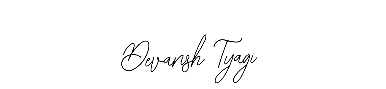 How to make Devansh Tyagi name signature. Use Bearetta-2O07w style for creating short signs online. This is the latest handwritten sign. Devansh Tyagi signature style 12 images and pictures png