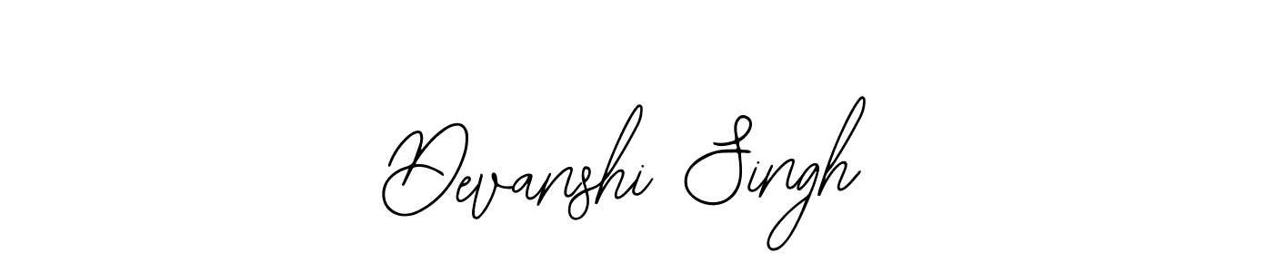 You should practise on your own different ways (Bearetta-2O07w) to write your name (Devanshi Singh) in signature. don't let someone else do it for you. Devanshi Singh signature style 12 images and pictures png