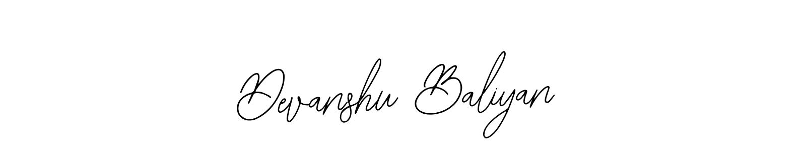 How to Draw Devanshu Baliyan signature style? Bearetta-2O07w is a latest design signature styles for name Devanshu Baliyan. Devanshu Baliyan signature style 12 images and pictures png