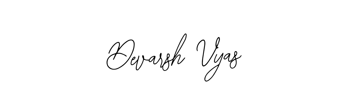 Create a beautiful signature design for name Devarsh Vyas. With this signature (Bearetta-2O07w) fonts, you can make a handwritten signature for free. Devarsh Vyas signature style 12 images and pictures png