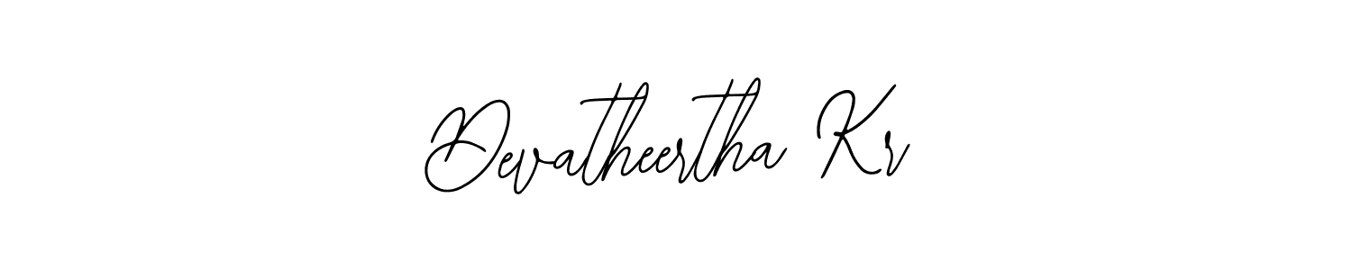 Design your own signature with our free online signature maker. With this signature software, you can create a handwritten (Bearetta-2O07w) signature for name Devatheertha Kr. Devatheertha Kr signature style 12 images and pictures png