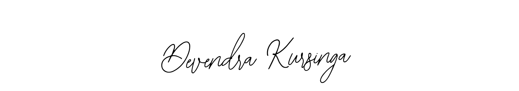 How to make Devendra Kursinga name signature. Use Bearetta-2O07w style for creating short signs online. This is the latest handwritten sign. Devendra Kursinga signature style 12 images and pictures png