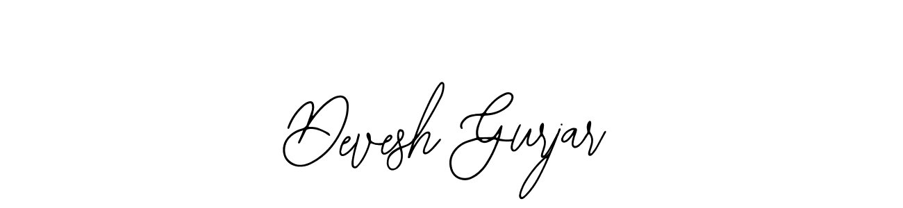 Bearetta-2O07w is a professional signature style that is perfect for those who want to add a touch of class to their signature. It is also a great choice for those who want to make their signature more unique. Get Devesh Gurjar name to fancy signature for free. Devesh Gurjar signature style 12 images and pictures png
