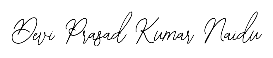 The best way (Bearetta-2O07w) to make a short signature is to pick only two or three words in your name. For converting this name Devi Prasad Kumar Naidu. Devi Prasad Kumar Naidu signature style 12 images and pictures png