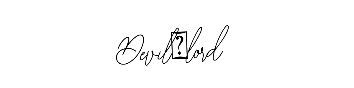 How to make Devil lord signature? Bearetta-2O07w is a professional autograph style. Create handwritten signature for Devil lord name. Devil lord signature style 12 images and pictures png