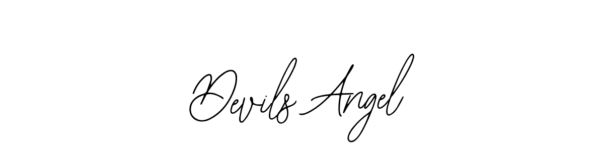 Use a signature maker to create a handwritten signature online. With this signature software, you can design (Bearetta-2O07w) your own signature for name Devils Angel. Devils Angel signature style 12 images and pictures png