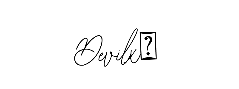 How to make Devilx³ name signature. Use Bearetta-2O07w style for creating short signs online. This is the latest handwritten sign. Devilx³ signature style 12 images and pictures png