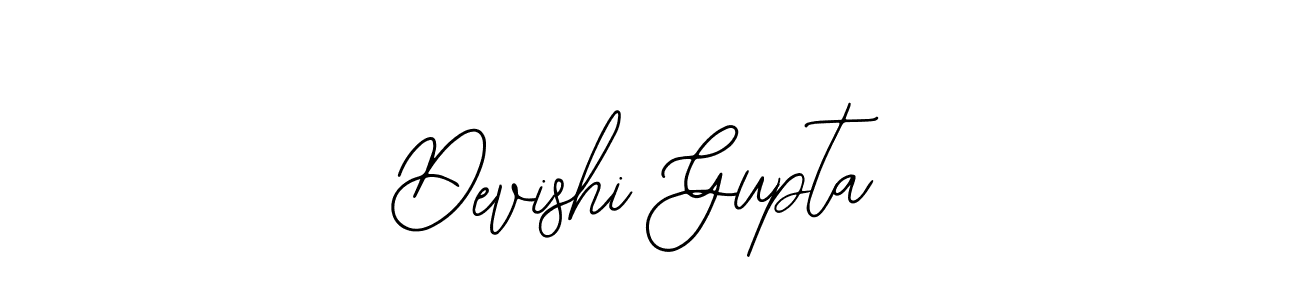 How to make Devishi Gupta name signature. Use Bearetta-2O07w style for creating short signs online. This is the latest handwritten sign. Devishi Gupta signature style 12 images and pictures png