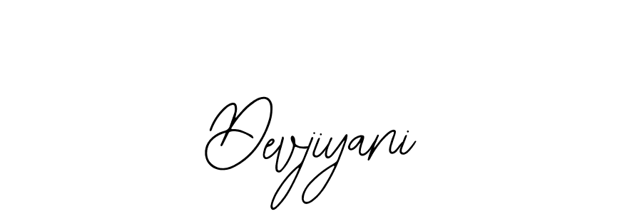 How to make Devjiyani name signature. Use Bearetta-2O07w style for creating short signs online. This is the latest handwritten sign. Devjiyani signature style 12 images and pictures png