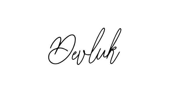 You should practise on your own different ways (Bearetta-2O07w) to write your name (Devluk) in signature. don't let someone else do it for you. Devluk signature style 12 images and pictures png