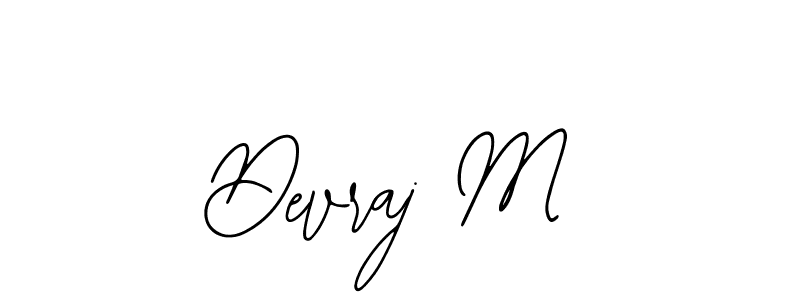 How to make Devraj M name signature. Use Bearetta-2O07w style for creating short signs online. This is the latest handwritten sign. Devraj M signature style 12 images and pictures png