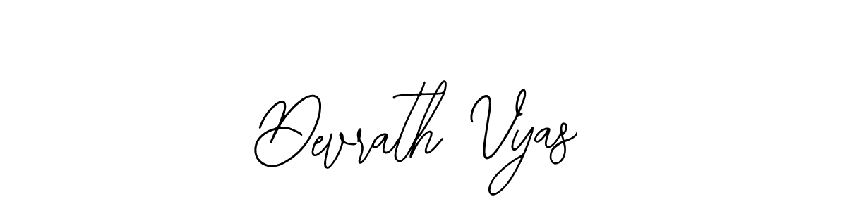 The best way (Bearetta-2O07w) to make a short signature is to pick only two or three words in your name. The name Devrath Vyas include a total of six letters. For converting this name. Devrath Vyas signature style 12 images and pictures png