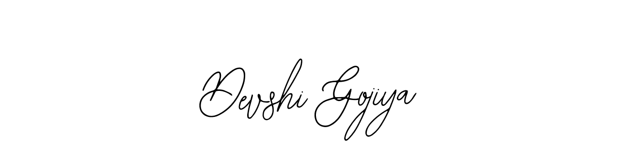 Also You can easily find your signature by using the search form. We will create Devshi Gojiya name handwritten signature images for you free of cost using Bearetta-2O07w sign style. Devshi Gojiya signature style 12 images and pictures png