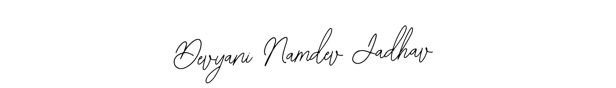 How to make Devyani Namdev Jadhav name signature. Use Bearetta-2O07w style for creating short signs online. This is the latest handwritten sign. Devyani Namdev Jadhav signature style 12 images and pictures png