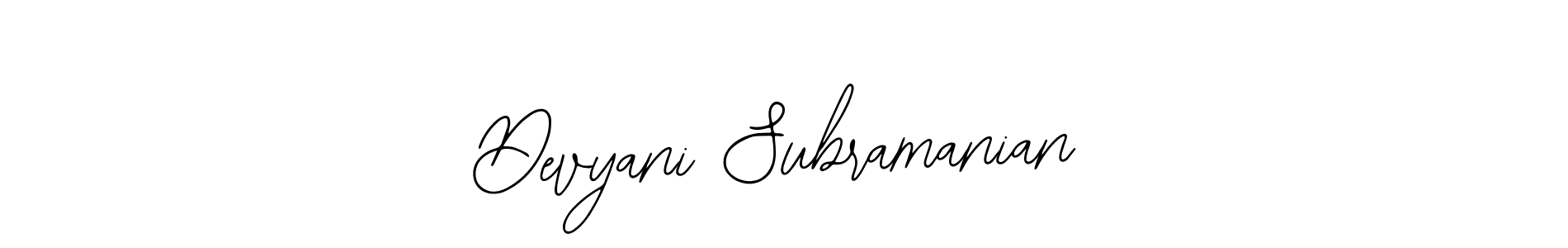 Create a beautiful signature design for name Devyani Subramanian. With this signature (Bearetta-2O07w) fonts, you can make a handwritten signature for free. Devyani Subramanian signature style 12 images and pictures png